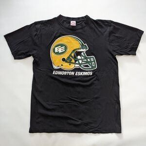 CFL Edmonton Eskimos Elks Black Tshirt, Men's Medium